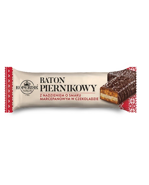 Baton Piernikowy w czekoladzie deserowej z nadzieniem Marcepan